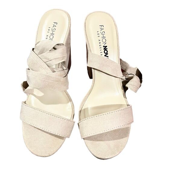 Fashion Nova Open Toe Heels   Size 6.5 - Picture 2 of 9